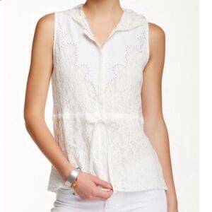 MISS ME Rodeo Lace Western Hooded Top